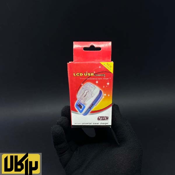 تصویر  شارژر همه کاره LCD USB (شارژر خرچنگی)