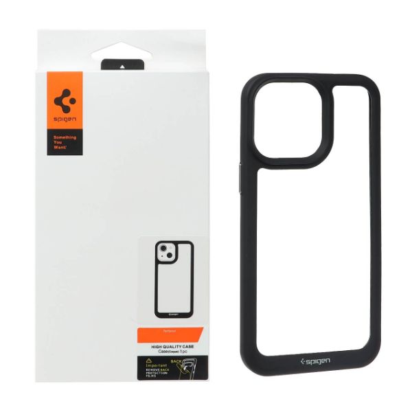 تصویر  قاب اورجینال Spigen مدل Apple iPhone 15 Pro Max - شفاف مشکی