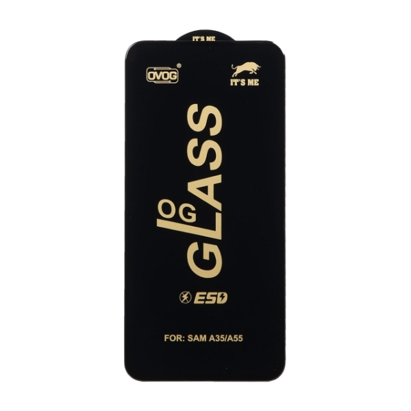 تصویر  محافظ صفحه نمایش شیشه ای درجه یک Full Cover OG - ESD OVOG مدل Samsung Galaxy A35 - مشکی