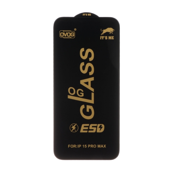 تصویر  محافظ صفحه نمایش شیشه ای Iphone 15 Pro Max - Full Cover OG - ESD OVOG
