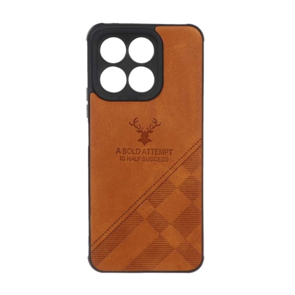 تصویر  قاب طرح چرم گوزنی Honor X8a - عسلی