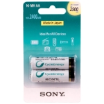 تصویر  باتری دوتایی قلمی شارژی Sony CycleEnergy Ni-MH AA 2500mAh